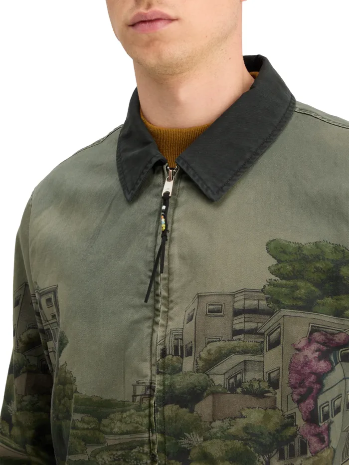 PHOTOPRINTED TWILL COACH JACKET Lombard Street Scenery Men Scotch and Soda Jackets and Coats PHOTOPRINTED TWILL COACH JACKET Lombard Street Scenery Men Scotch and Soda Jackets and Coats