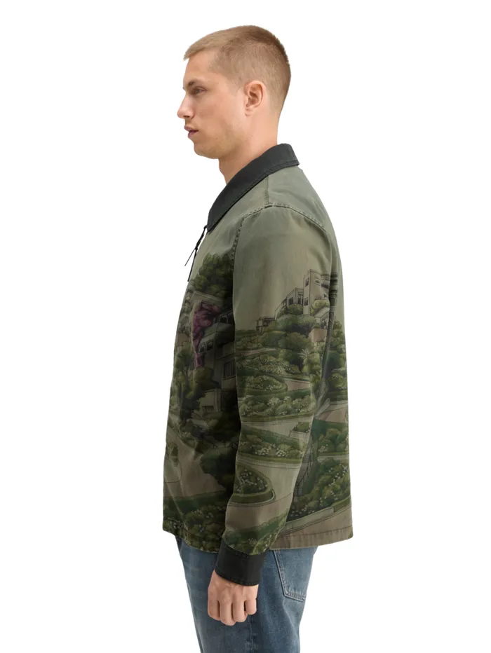 PHOTOPRINTED TWILL COACH JACKET Lombard Street Scenery Men Scotch and Soda Jackets and Coats PHOTOPRINTED TWILL COACH JACKET Lombard Street Scenery Men Scotch and Soda Jackets and Coats