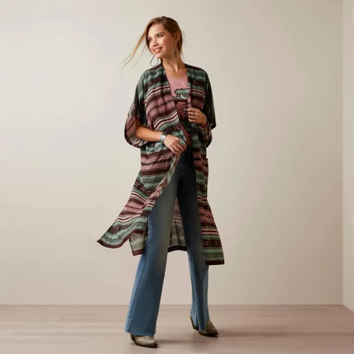 Picture Perfect Duster Southwest Serape Stripe Women Ariat Sweaters and Cardigans Picture Perfect Duster Southwest Serape Stripe Women Ariat Sweaters and Cardigans