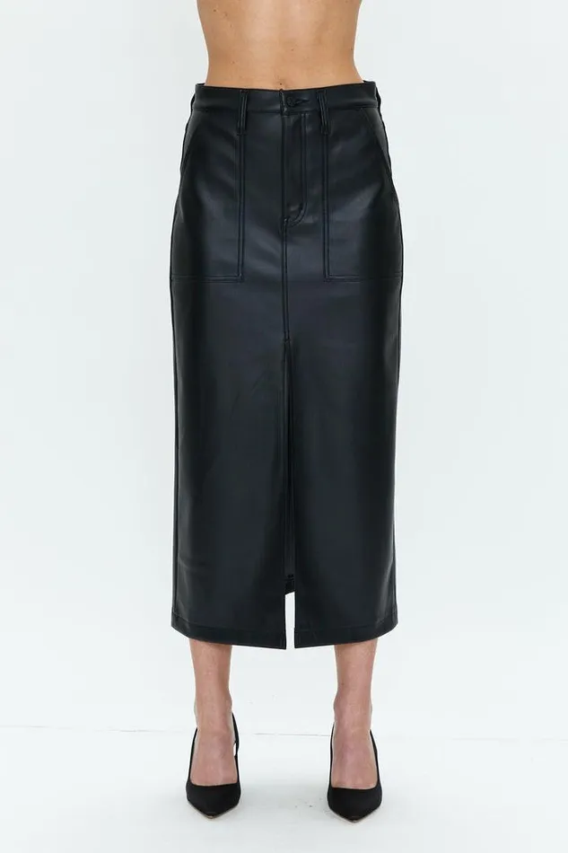 Pistola Denim Denim Women Alice Utility Midi Skirt 8211 Slate Black Slate Black