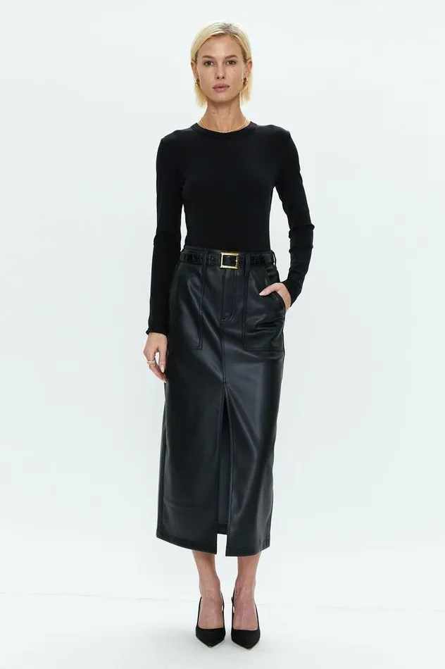 Pistola Denim Denim Women Alice Utility Midi Skirt 8211 Slate Black Slate Black