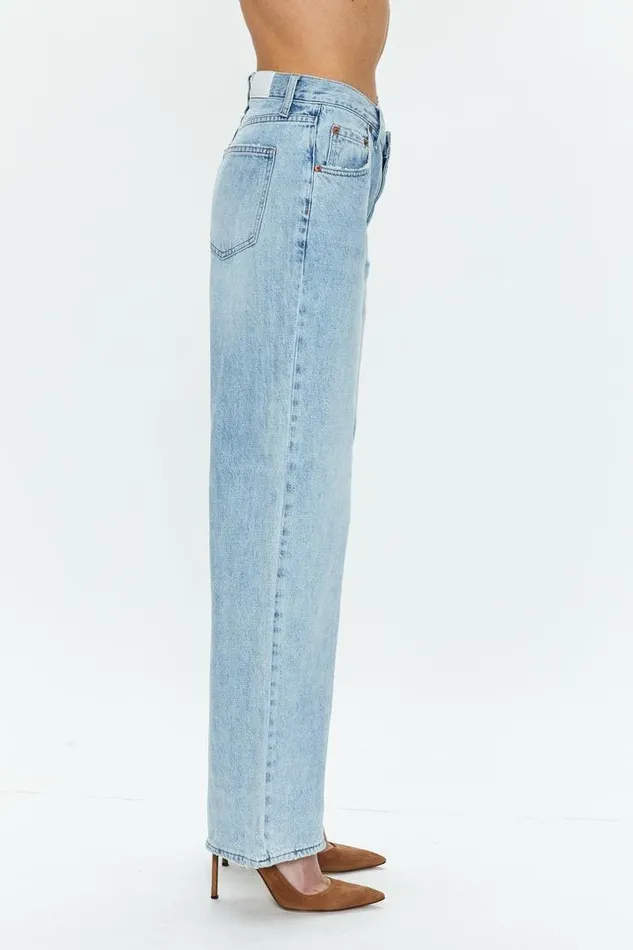Pistola Denim Denim Women Bobbie Mid Rise Loose Straight Leg W Crossover 8211 Nelson Nelson