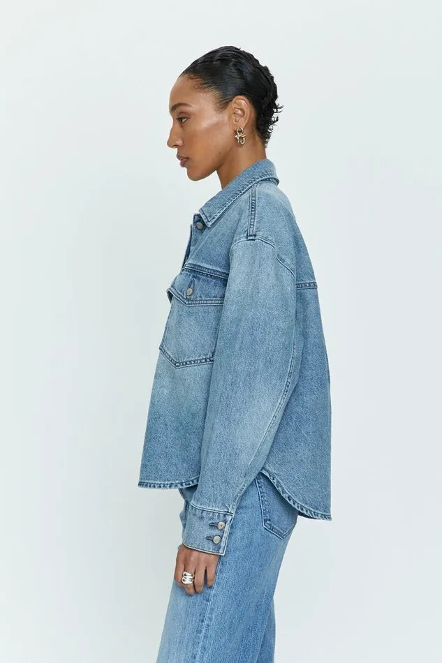 Pistola Denim Denim Women Mandy Crop Shacket 8211 Marcel Marcel