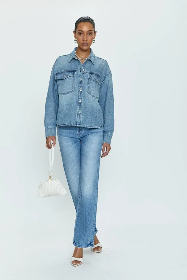 Pistola Denim Denim Women Mandy Crop Shacket 8211 Marcel Marcel