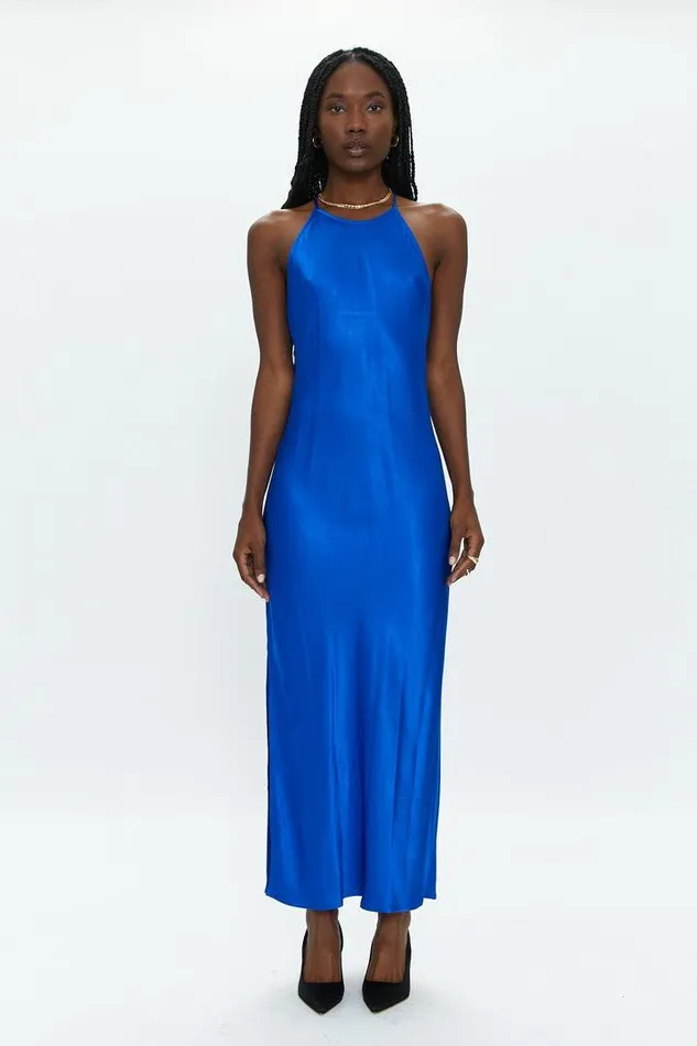 Pistola Denim Dresses Women Kristi Halter Slip Dress 8211 Cobalt Cobalt
