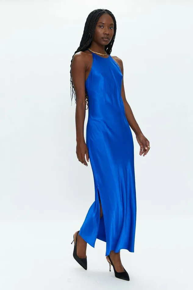 Pistola Denim Dresses Women Kristi Halter Slip Dress 8211 Cobalt Cobalt