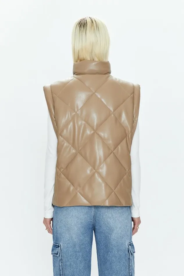 Pistola Denim Jackets and Outerwear Women Candice Puffer Vest 8211 Chai Chai