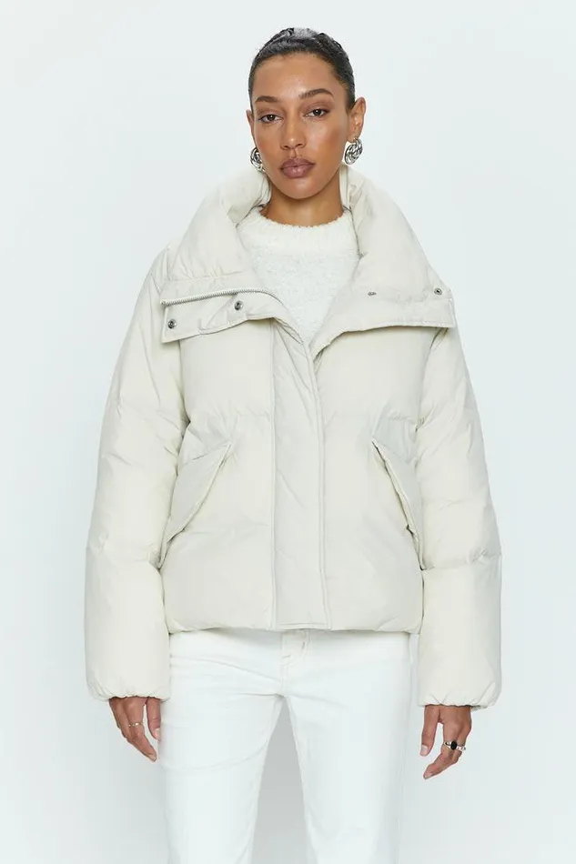 Pistola Denim Jackets and Outerwear Women Donovan Swing Puffer Jacket 8211 Ecru Ecru