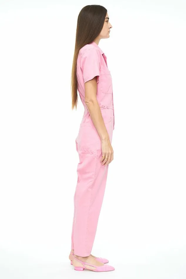 Pistola Denim Jumpsuits and Rompers Women Grover Short Sleeve Field Suit 8211 Flamingo Flamingo