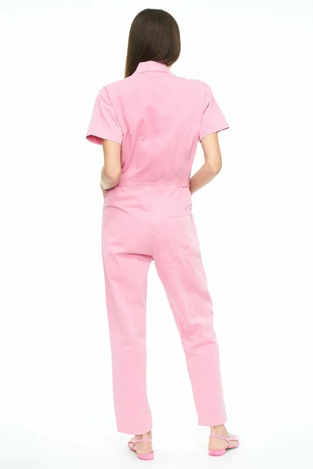 Pistola Denim Jumpsuits and Rompers Women Grover Short Sleeve Field Suit 8211 Flamingo Flamingo