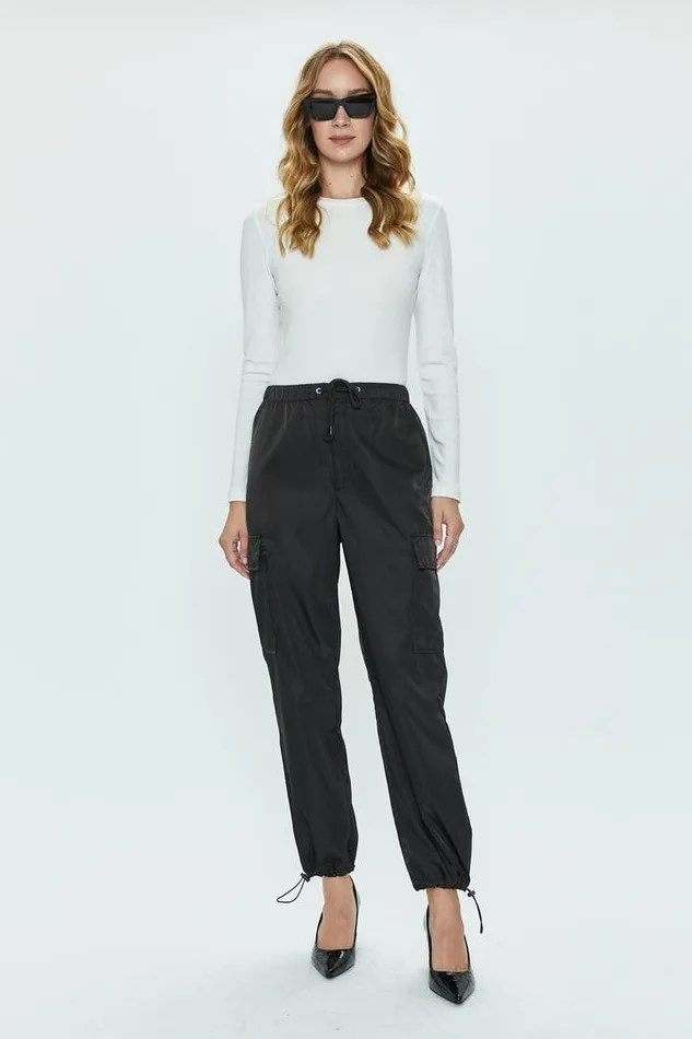 Pistola Denim Pants Women Jade Lightweight Cargo Trouser 8211 Black Black