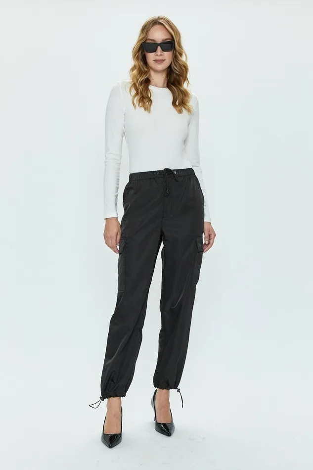 Pistola Denim Pants Women Jade Lightweight Cargo Trouser 8211 Black Black