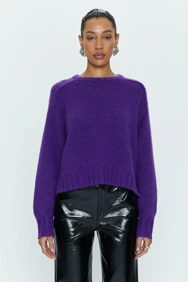 Pistola Denim Sweaters and Knits Women Adina Every Day Sweater 8211 Lila Purple Lila Purple