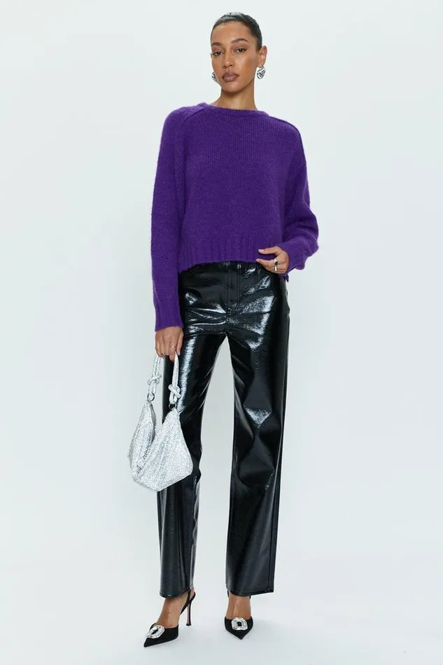 Pistola Denim Sweaters and Knits Women Adina Every Day Sweater 8211 Lila Purple Lila Purple