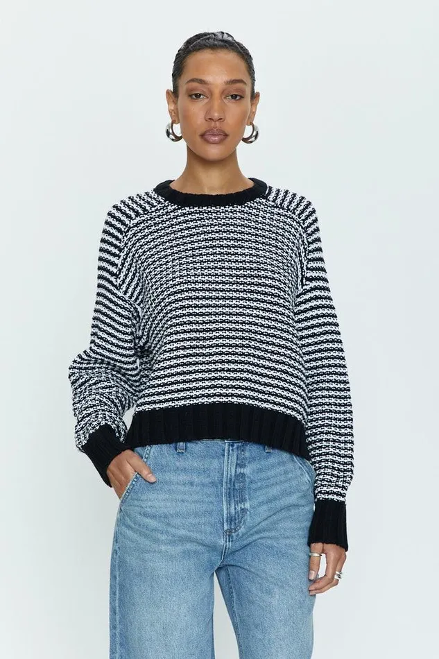Pistola Denim Sweaters and Knits Women Adina Every Day Sweater 8211 Midnight White Midnight White Pistola Denim Sweaters and Knits Women Adina Every Day Sweater 8211 Midnight White Midnight White