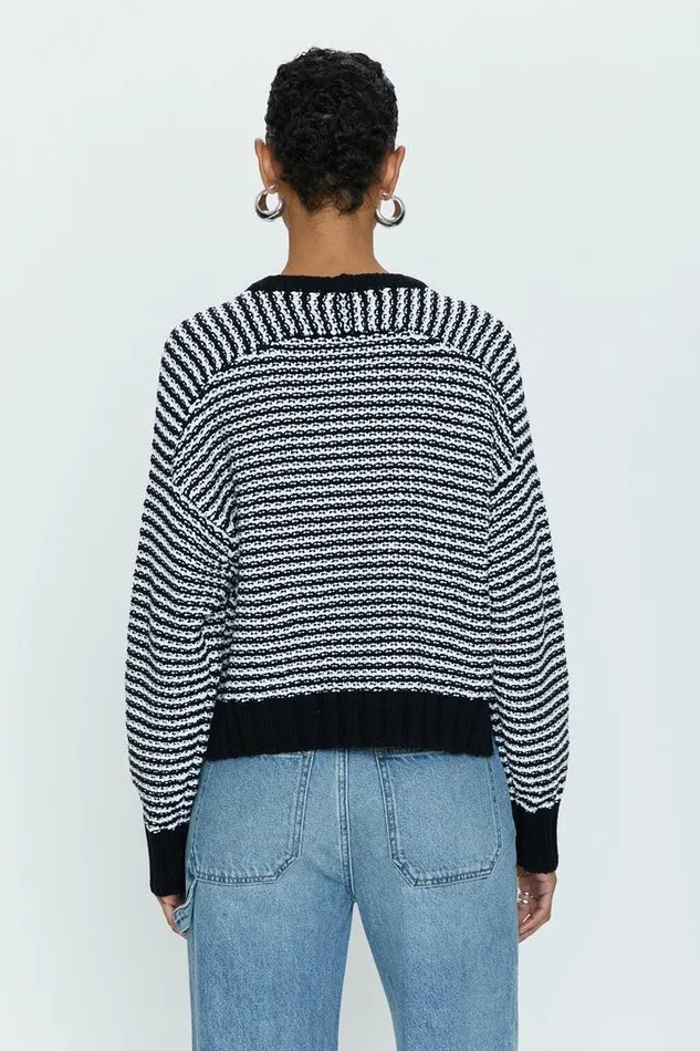 Pistola Denim Sweaters and Knits Women Adina Every Day Sweater 8211 Midnight White Midnight White