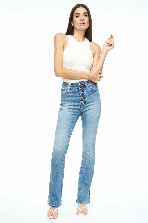 Pistola Denim Tops Women Blake Crewneck Bodysuit 8211 Le Blanc Le Blanc