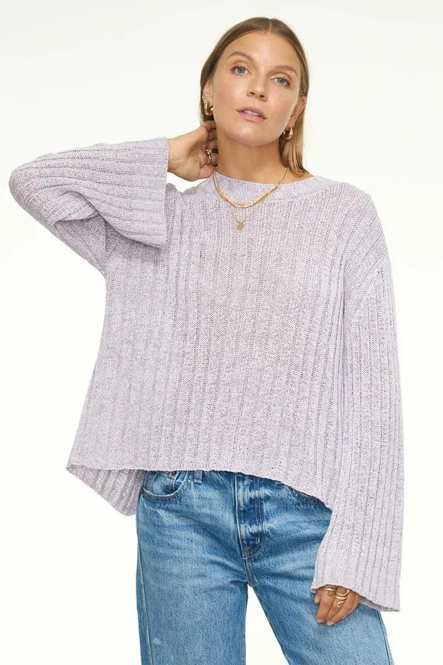 Pistola Denim Tops Women Britt Open Back Bell Sleeve Sweater 8211 Iris Iris
