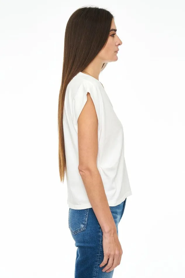 Pistola Denim Tops Women Carson VNeck Muscle Tee 8211 Le Blanc Le Blanc