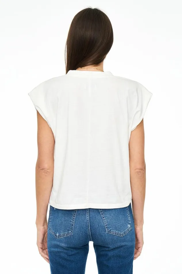 Pistola Denim Tops Women Carson VNeck Muscle Tee 8211 Le Blanc Le Blanc