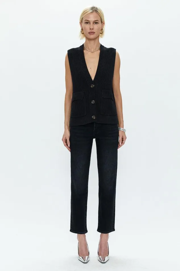 Pistola Denim Tops Women Chance Utility Sweater Vest 8211 Black Black