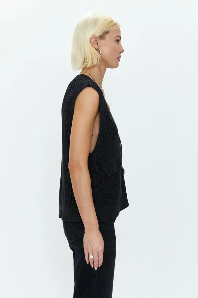 Pistola Denim Tops Women Chance Utility Sweater Vest 8211 Black Black