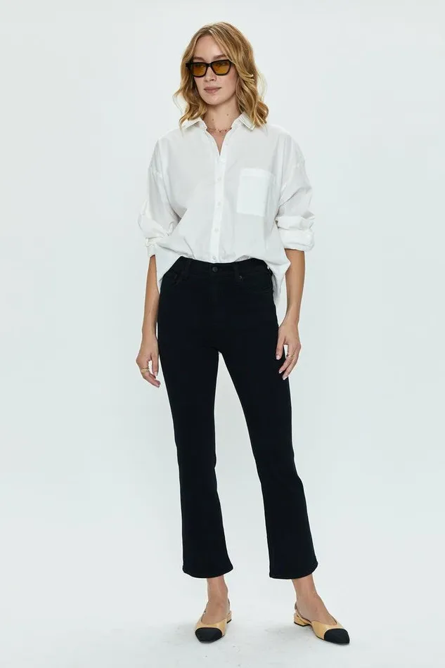 Pistola Denim Tops Women Sloane Long Sleeve Oversized Button Down Shirt 8211 Le Blanc Le Blanc