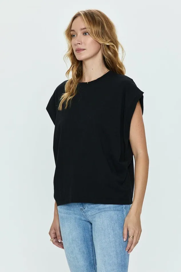 Pistola Denim Tops Women Trina Muscle Tee 8211 Black Black