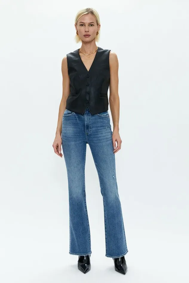 Pistola Denim Tops Women Vero Fitted Vest 8211 Slate Black Slate Black