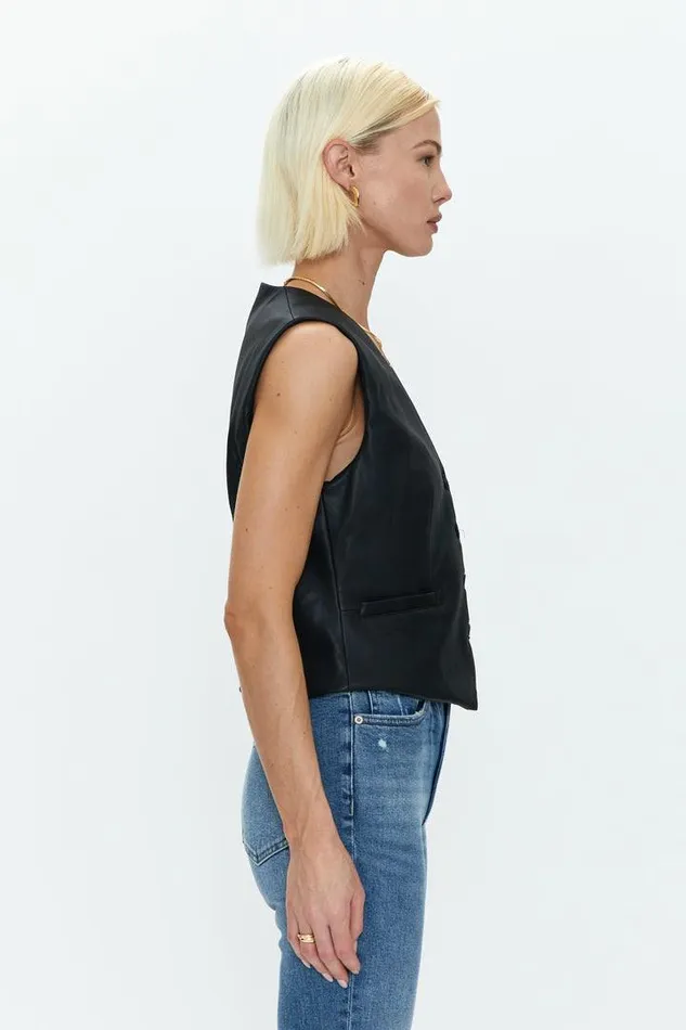 Pistola Denim Tops Women Vero Fitted Vest 8211 Slate Black Slate Black