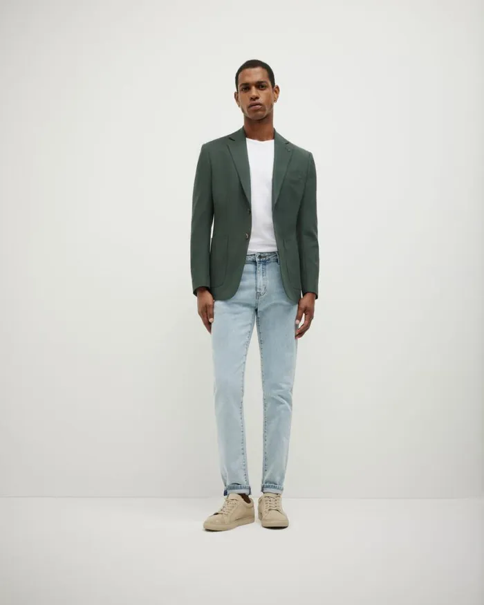 Politix Blazers Men Slim Stretch Blazer Pine