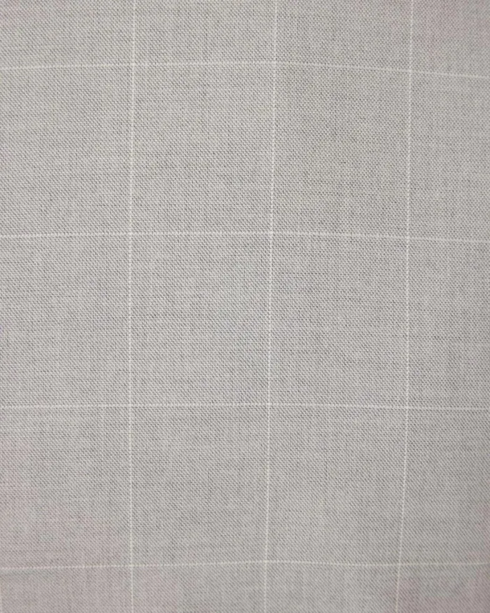 Politix Blazers Men Slim Stretch Windowpane Check Double Breasted Tailored Jacket Grey Check