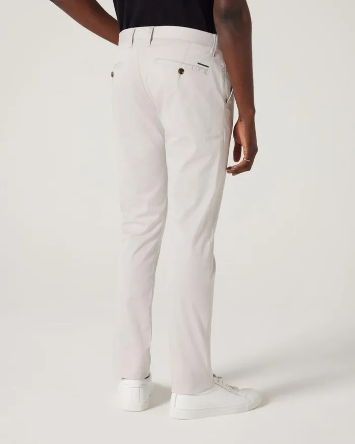 Politix Chinos Men Ultra Slim Stretch Cotton Chino Silver