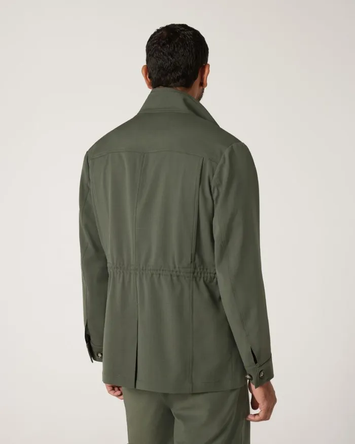 Politix Coats and Jackets Men Regular Modern Lightweight Utility Jacket Khaki