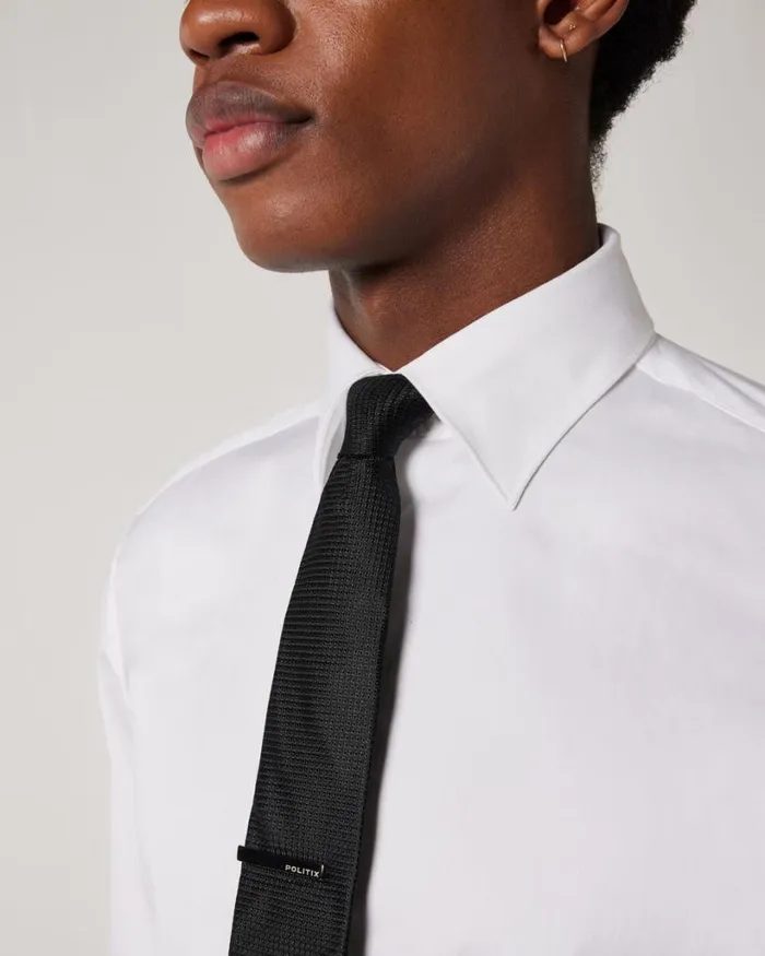 Politix Formal Shirts Men Regular Sateen Long Sleeve Shirt White