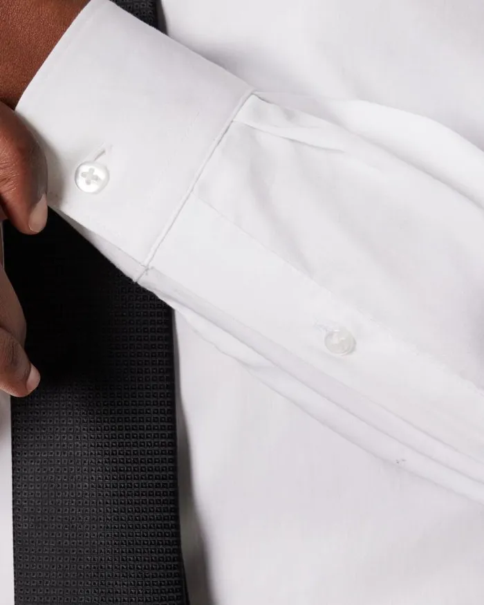 Politix Formal Shirts Men Regular Sateen Long Sleeve Shirt White
