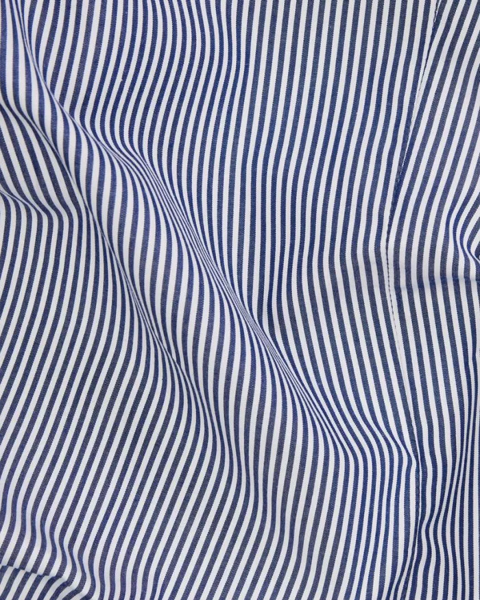 Politix Formal Shirts Men Striped Business Shirt Navy