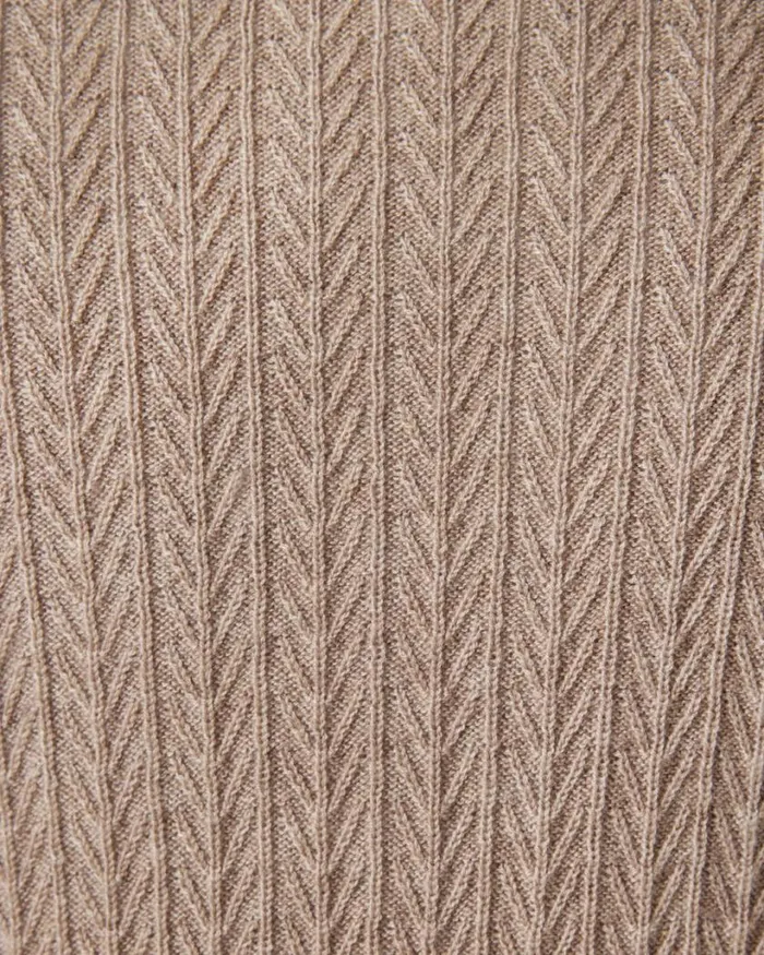 Politix Knitwear Men Lightweight Crew Neck Knit Light Tan