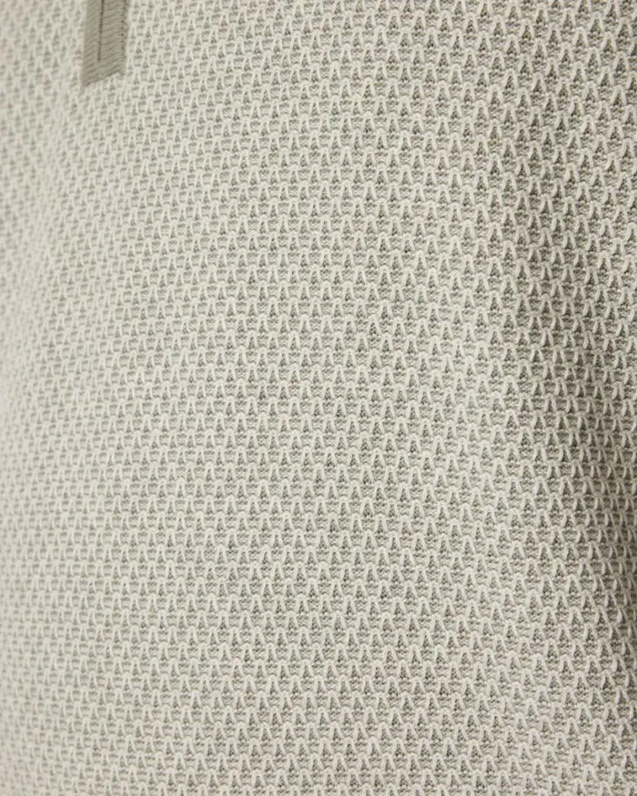 Politix Knitwear Men Textured Knit Zip Polo Sage