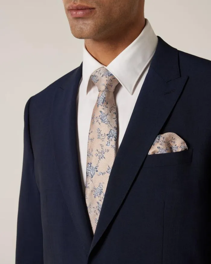 Politix Pocket Squares Men Floral Silk Pocket Square Neutral