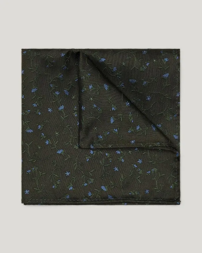Politix Pocket Squares Men Tonal Floral Pocket Square Khaki