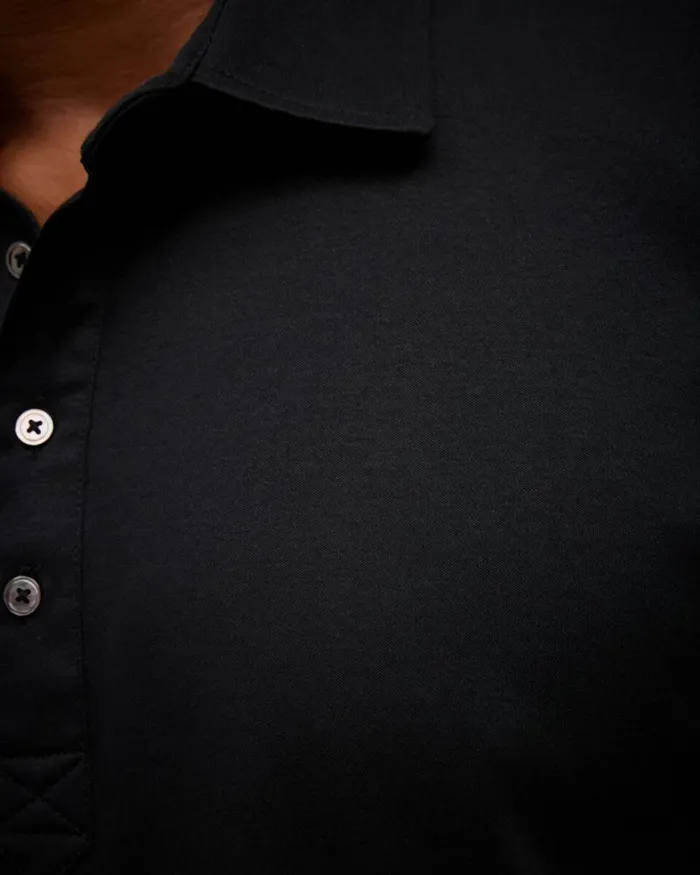 Politix Polo Shirts Men Travel Short Sleeve Polo Black