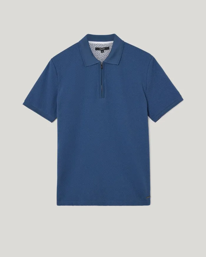 Politix Polo Shirts Men Travel Short Sleeve Polo Blue