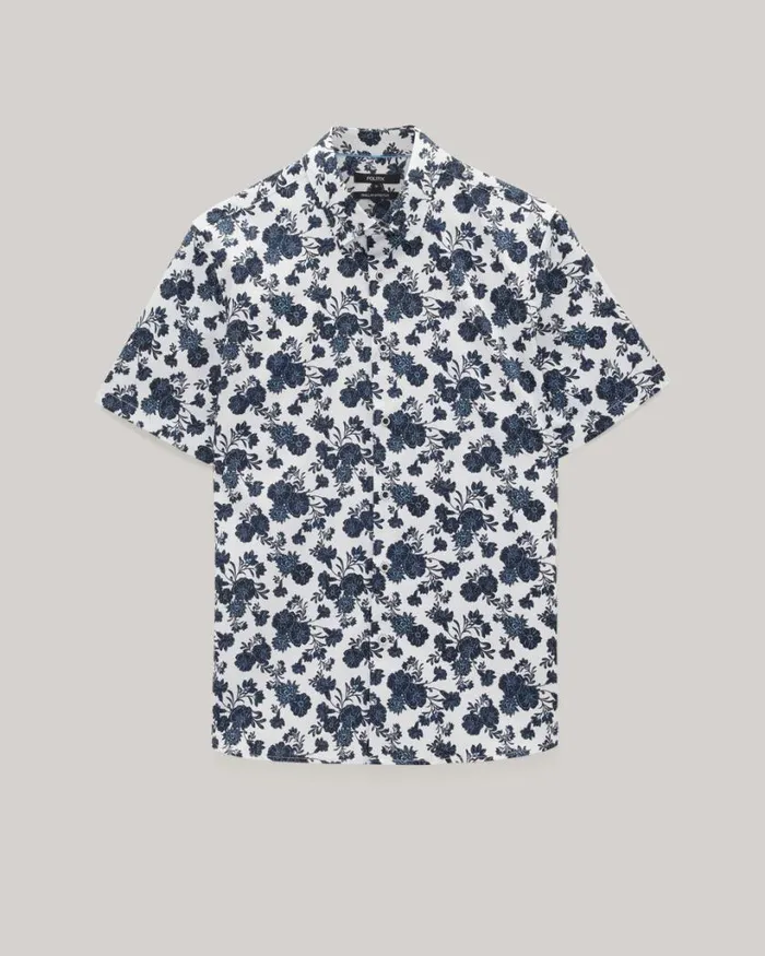Politix Shirts Men Floral Buttonup Shirt Blue