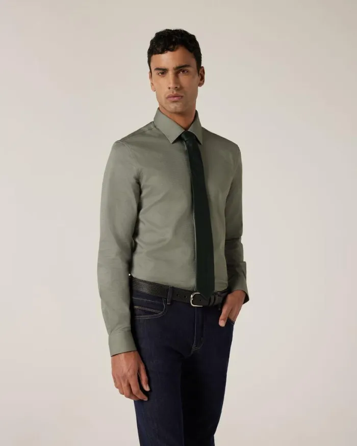 Politix Shirts Men Regular Long Sleeve Dress Shirt Sage