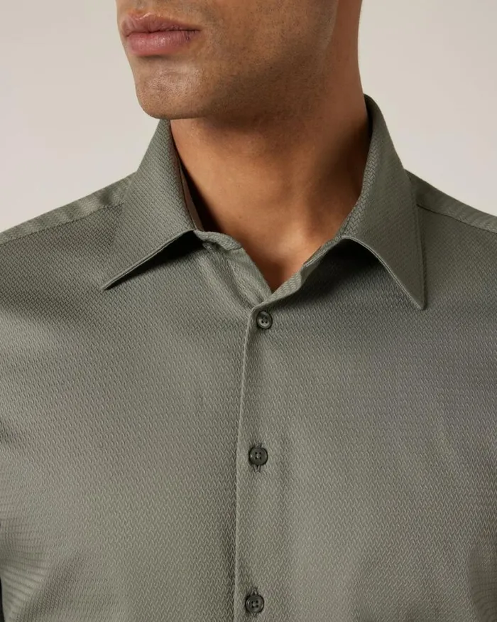 Politix Shirts Men Regular Long Sleeve Dress Shirt Sage