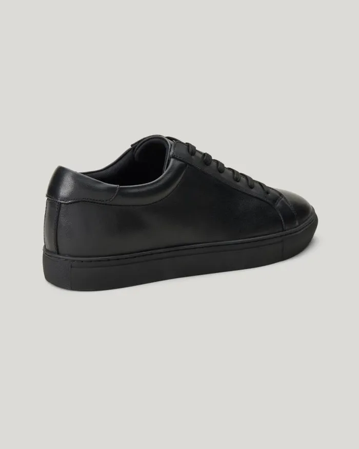Politix Shoes Men Classic Leather Sneaker Black