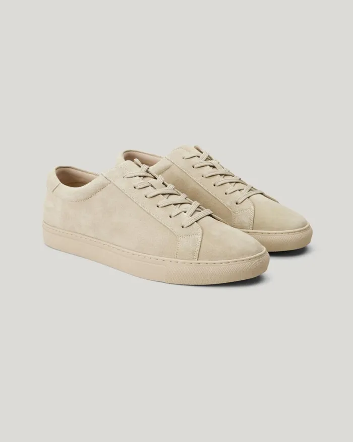 Politix Shoes Men Classic Suede Leather Sneaker Neutral