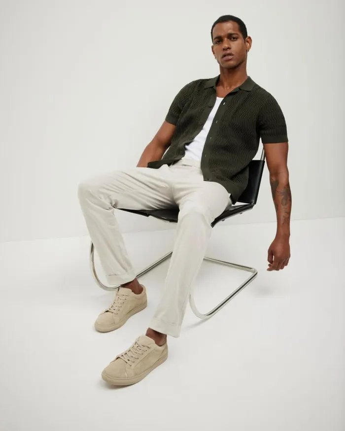 Politix Shoes Men Classic Suede Leather Sneaker Neutral