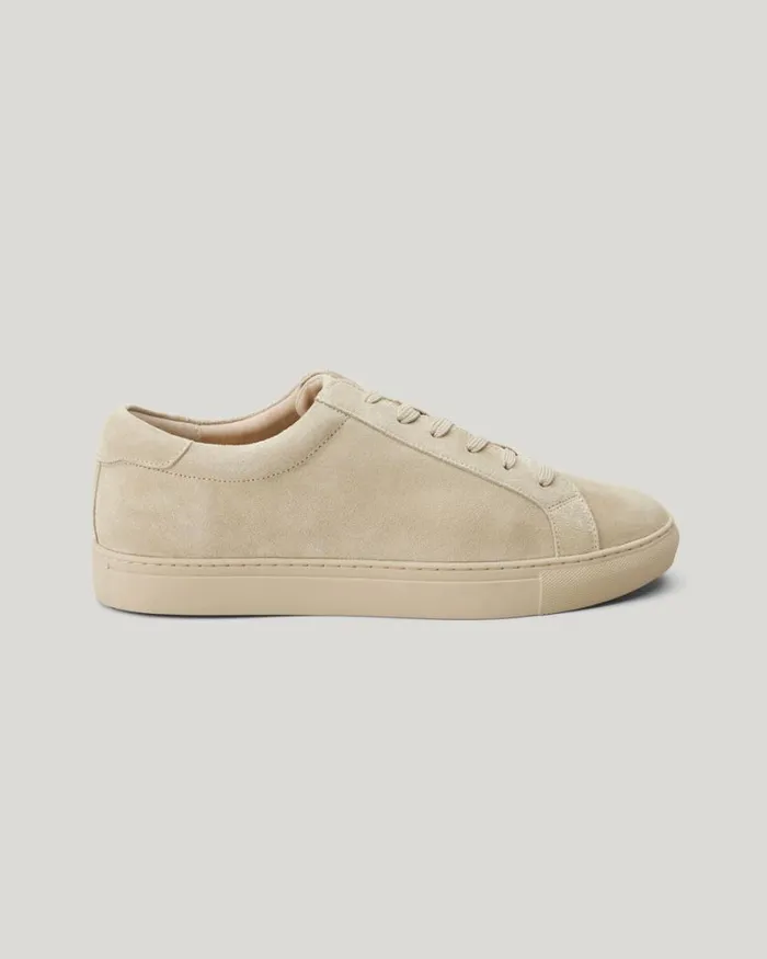 Politix Shoes Men Classic Suede Leather Sneaker Neutral